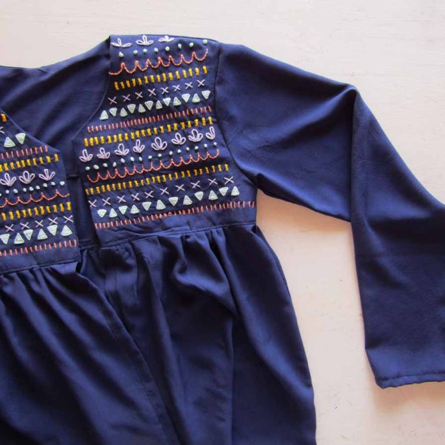 Blusa bordada resultado final