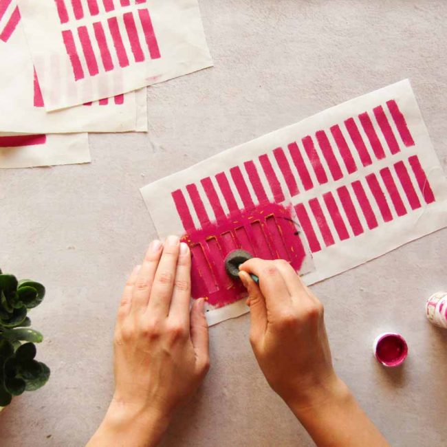 Diseño de estampa con stencil