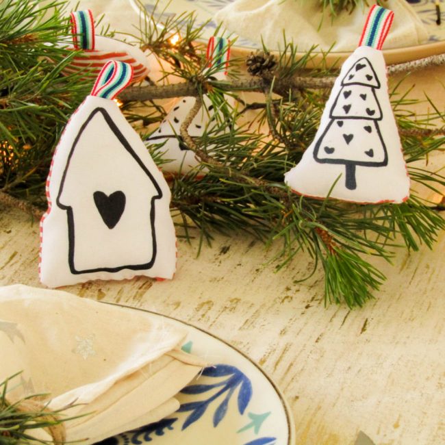 Cómo hacer adornos navideños de tela